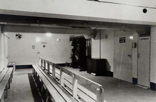 Tate's basement area used as an air raid shelter
