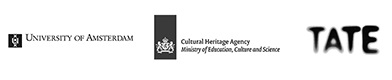 University of Amsterdam, Cultural Heritage Agency, Tate logos University of Amsterdam, Cultural Heritage Agency, Tate logos