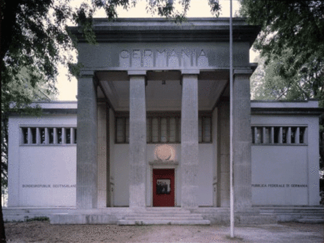 Hans Haacke GERMANIA 1993. Entrance to German Pavilion, Venice Bienniale Hans Haacke GERMANIA 1993. Entrance to German Pavilion, Venice Bienniale