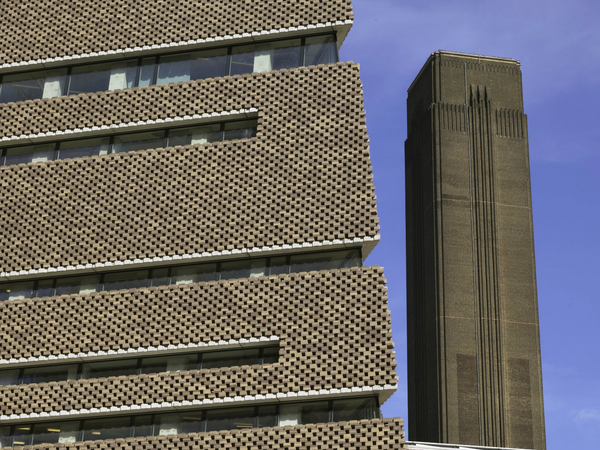 The new Switch House with Boiler House tower in the background