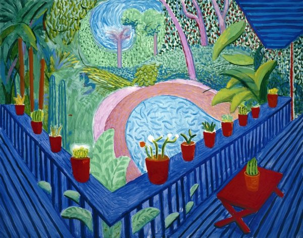 David Hockney, Red Pots in the Garden, 2000 Private Collection © David Hockney