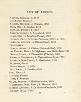 Artist list from Second Post-Impressionist Exhibition catalogue, 1912