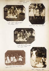 Page from Vanessa Bell's Photograph Album with photographs of the 1925 Summer School