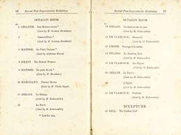 Page from the catalogue for the Second Post-Impressionist Exhibition, Grafton Galleries, 1912