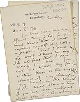 Letter from Vanessa Stephen to Clive Bell