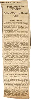 The Morning Post, 'Followers of Czanne', November 9 1927