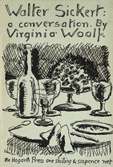 Virginia Woolf, Walter Sickert: a conversation, with book jacket designed by Vanessa Bell