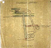 Diagram of Piccadilly underground station storage area