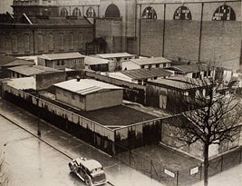 Prefabricated houses to the rear of the Tate