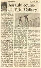 Daily Telegraph, 'Assault course at Tate Gallery, 28 April, 1971