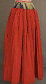 Red pleated purepecha wool skirt or rollo, 
