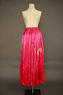 Pink satin skirt, 