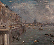 John Constable, Somerset House Terrace from Waterloo Bridge, c.1819