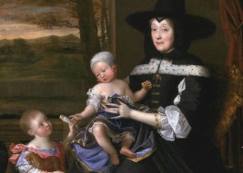 John Michael Wright, Portrait of Mrs Salesbury with her Grandchildren Edward and Elizabeth bagot (1675-6)