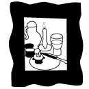 Outline version of Patrick Caulfield, Interior with a Picture