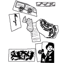 Outline version of Kurt Schwitters, Opened by Customs