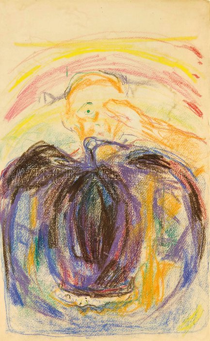 Edvard Munch The Artist's Injured Eye (and a figure of a bird's head) 1930-1931 Edvard Munch The Artist's Injured Eye (and a figure of a bird's head) 1930-1931