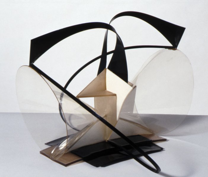 Naum Gabo, Construction in Space: Two Cones 1936, replica 1968 Naum Gabo, Construction in Space: Two Cones 1936, replica 1968