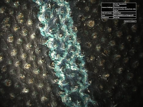 High-resolution micrograph of a solvent run