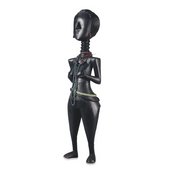 Carved wooden female figure (minsereh) Mende, probably late 19th century AD, From Sierra Leone