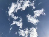 blue sky with white clouds  