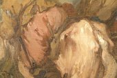 Fig.8 Detail of brushwork in figure on horseback