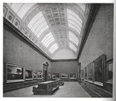View of a room in the new Turner wing at Tate Gallery in 1910