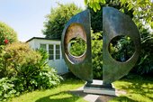 Barbara Hepworth Two Forms (Divided Circle) 1969 in the Barbara Hepworth Sculpture Garden