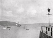 Photograph taken at Falmouth from the fish quay looking towards St Mawes