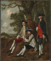Thomas Gainsborough, Peter Darnell Muilman, Charles Crokatt and William Keable in a Landscape c.1750