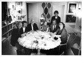 Photograph taken by Alexander Liberman of a gathering at his home c.1965