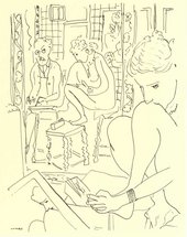 Henri Matisse Artist and Model Reflected in a Mirror 1935