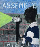 illustrative poster that reads the words 'assembly'
