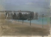 Victor Pasmore Untitled painting of the promenade at Dieppe circa 1933