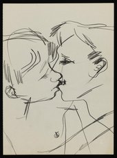 Keith Vaughan Drawing of two men kissing 1958–73 Tate Archive © DACS, The Estate of Keith Vaughan 