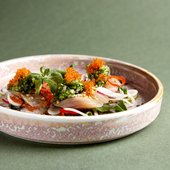 Colourful mackerel salad
