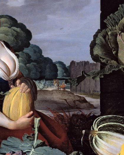 Cookmaid With Still Life Of Vegetables And Fruit Sir Nathaniel