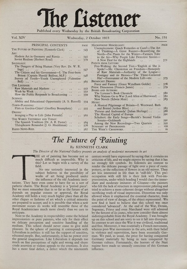 Kenneth Clark And The Death Of Painting Tate Papers Tate