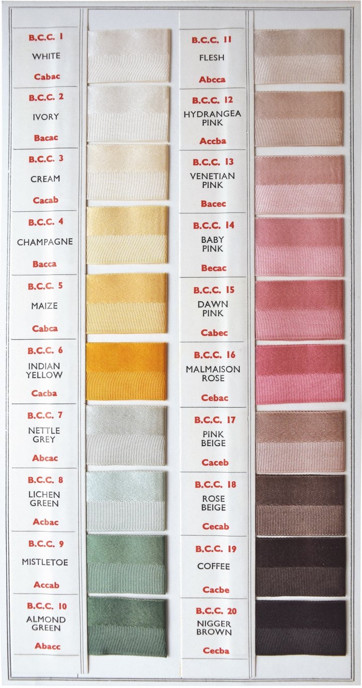 Colour The Unruly Child Tate Etc Colour Swatches From The British Council Dictionary Of Standards 2nd Edition 1951