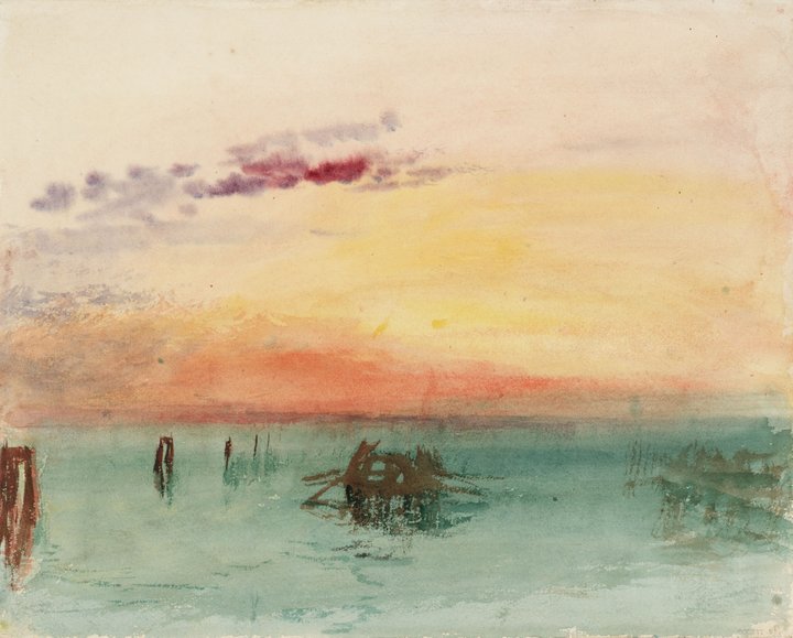 J. M. W. Turner, Venice: Looking Across the Lagoon at Sunset 1840, Watercolour on paper, 244 x 304mm, Tate